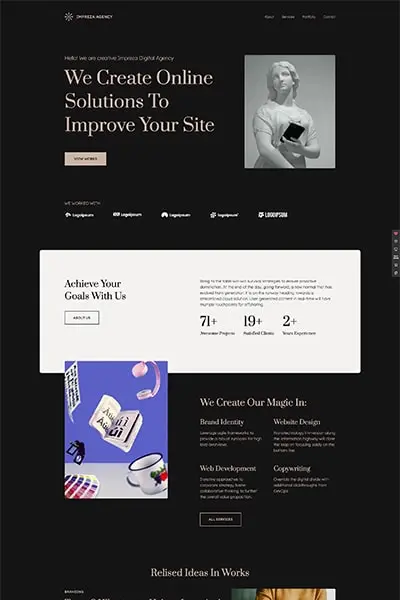WordPress šablona Webové Studio - moderní design pro firemní web